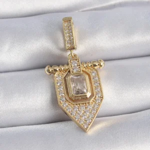 Utterly Good Bayan Bileklik Pirinç Gold Baget Zirkon Taşlı Ajda Charm