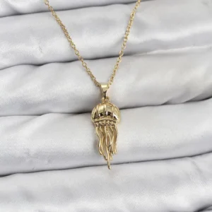 Utterly Good Deniz Anası Kolye Gold Renk 316L Çelik Zirkon Taşlı