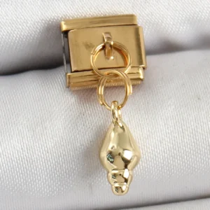Utterly Good Deniz Kabuğu Sallantılı Charm 316L Çelik Gold Renk Nomination Uyumlu