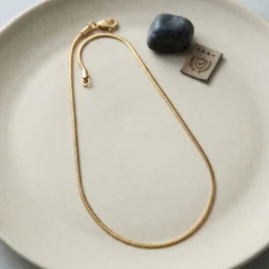 Utterly Good Erkek Kolye 316L Çelik Gold Yılan Zincir 55 cm