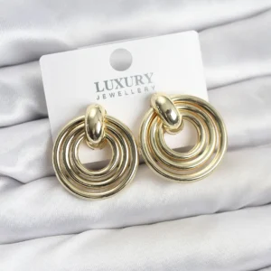Utterly Good Gold Renk Pirinç Vintage Kadın Küpe Altın Kaplama