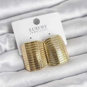 Utterly Good Gold Renk Pirinç Vintage Statement Küpe Altın Kaplama