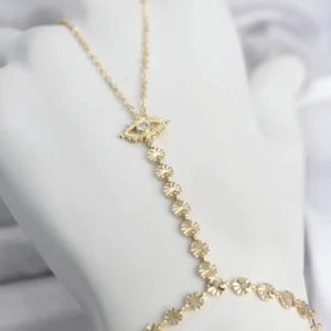 Utterly Good Gold Renk Pirinç Zirkon Taşlı Göz Model Şahmeran Kolye