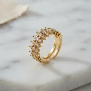 Utterly Good Gold Renk Sıralı Zirkon Taşlı Kadın Yüzük Altın Kaplama