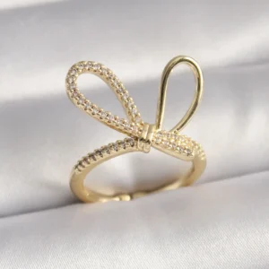 Utterly Good Gold Renk Zirkon Taşlı Düğüm Model Kadın Yüzük