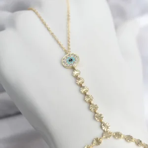 Utterly Good Gold Renk Şahmeran Kolye Zirkon Taşlı Nazar Model