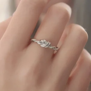 Utterly Good Gümüş Renk Halat Düğüm Model Kadın Yüzük