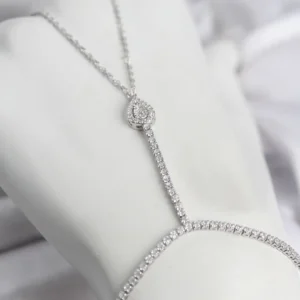 Utterly Good Gümüş Renk Şahmeran Kolye Zirkon Taşlı Damla Model