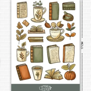 Kitap Temalı Sticker