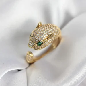 Utterly Good Jaguar Model Gold Renk Zirkon Taşlı Kadın Yüzük