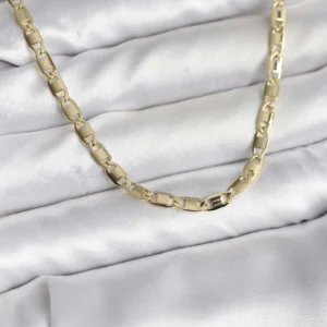 Utterly Good Kadın Kolye 14K Gold Kaplama Ezme Model Zincir Plaka