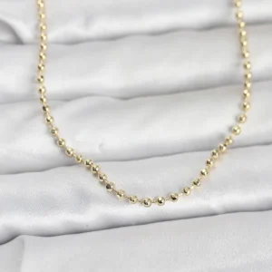 Utterly Good Kadın Kolye 14K Gold Kaplama Top Zincir 60 cm