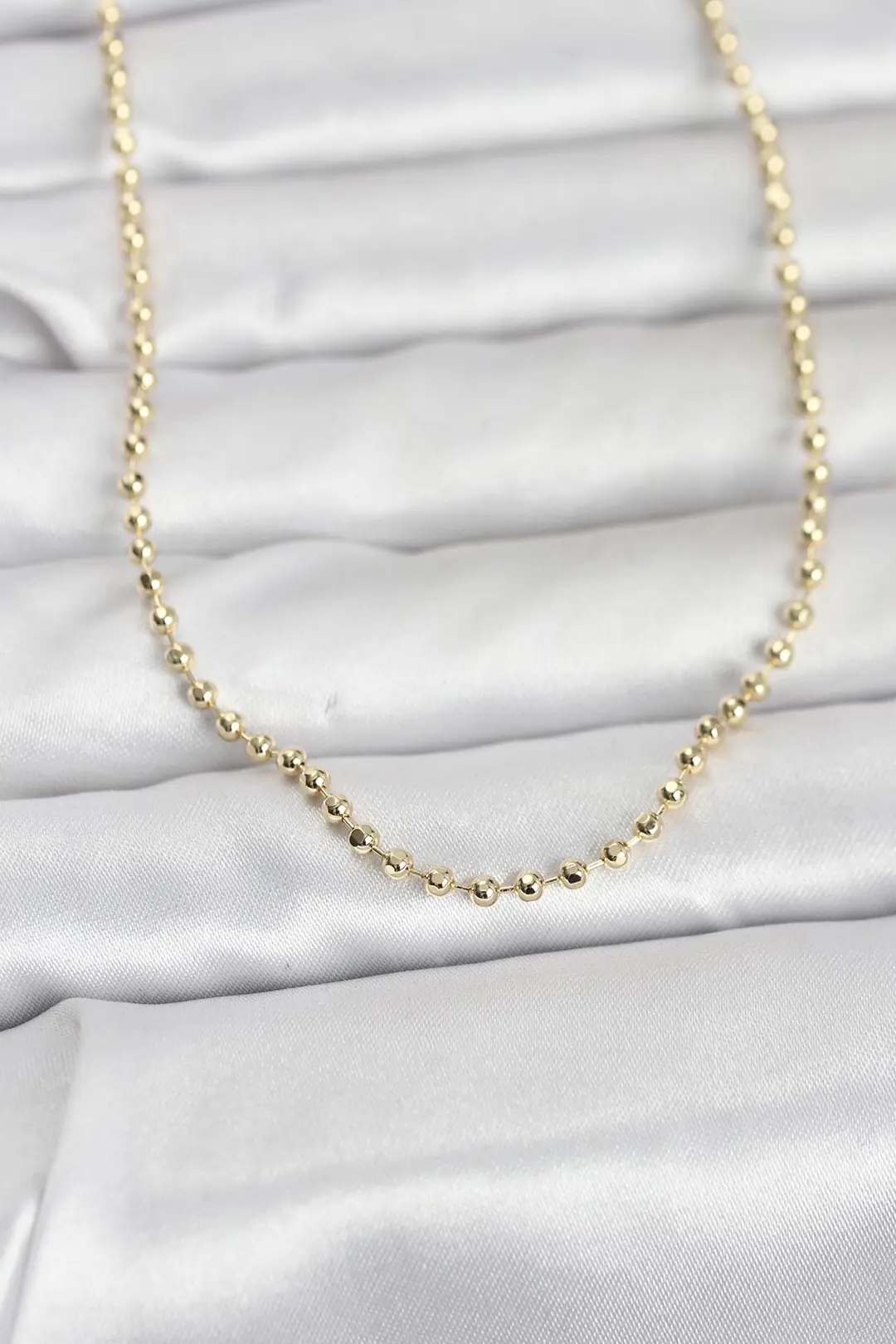 Utterly Good Kadın Kolye 14K Gold Kaplama Top Zincir 60 cm