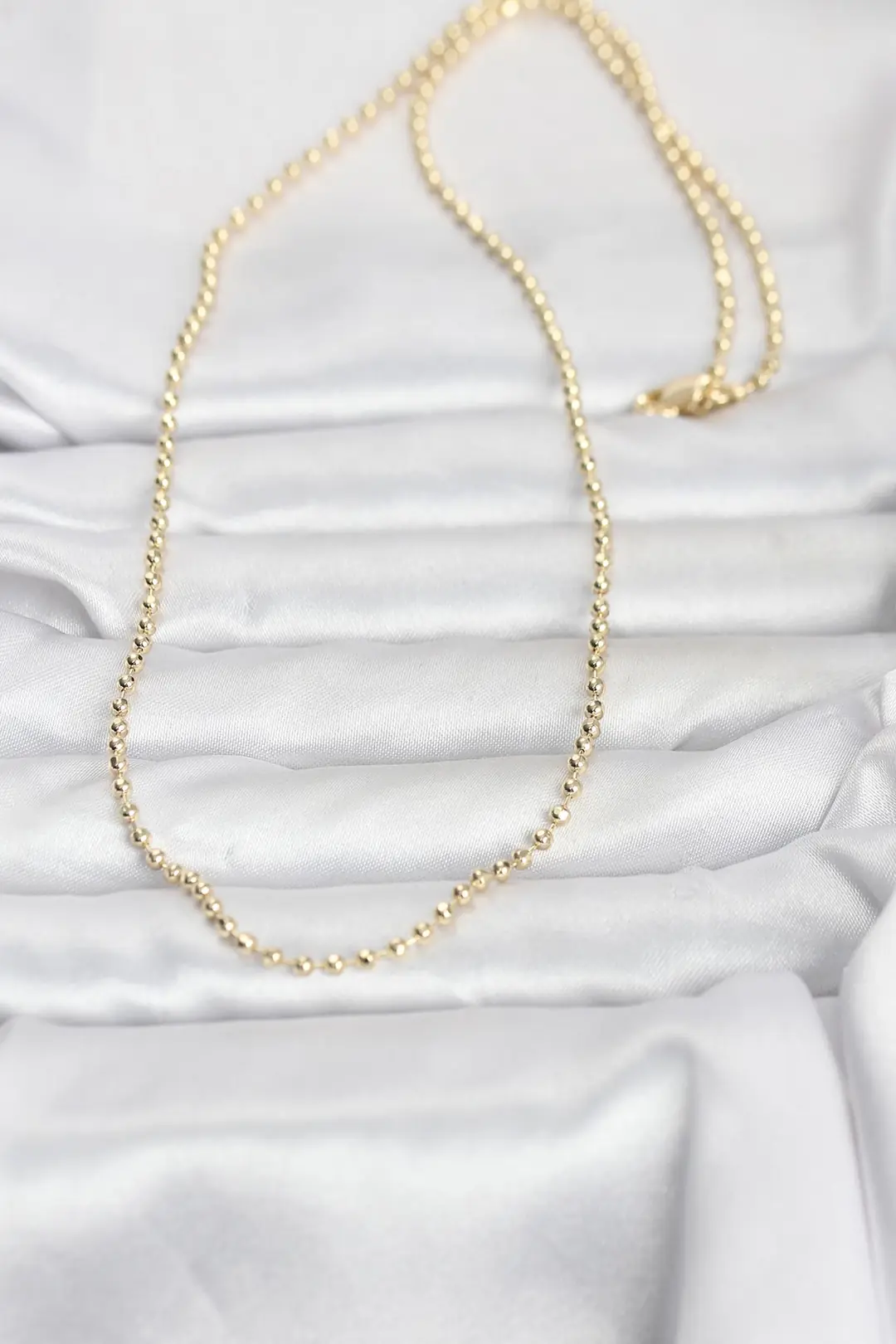 Utterly Good Kadın Kolye 14K Gold Kaplama Top Zincir 60 cm