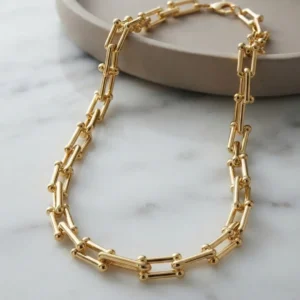 Utterly Good Kadın Kolye Tifani Model Gold Renk Altın Kaplama Pirinç