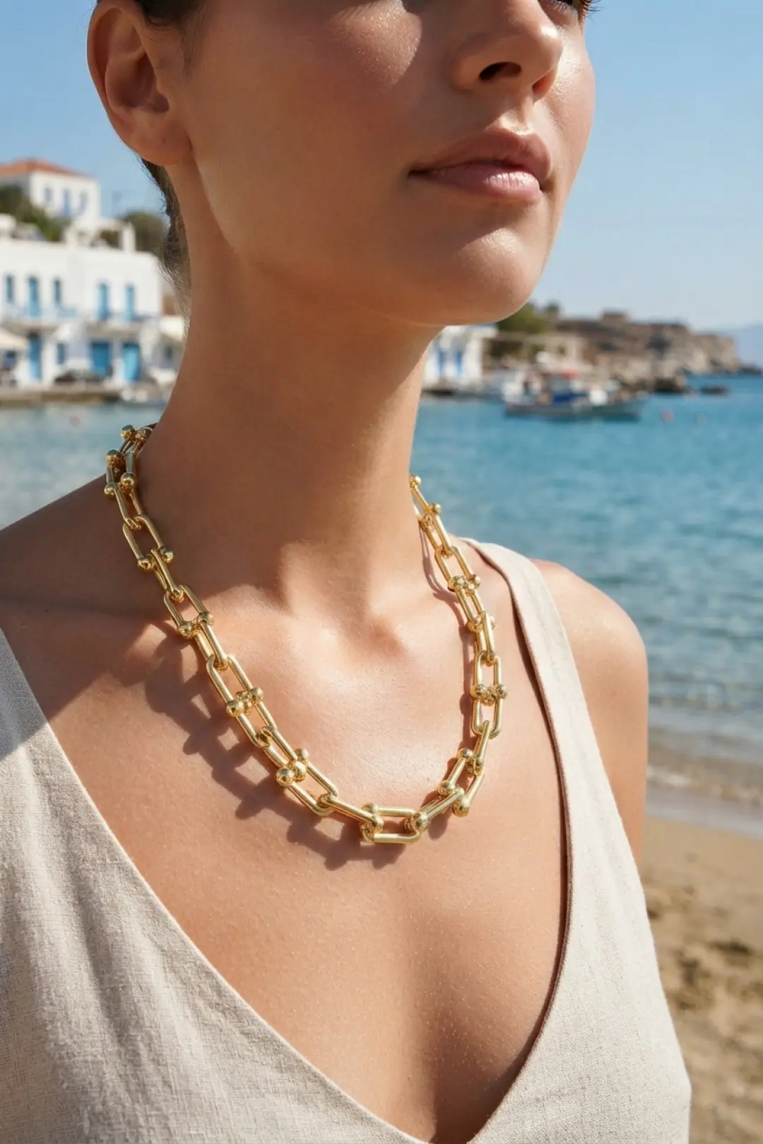 Utterly Good Kadın Kolye Tifani Model Gold Renk Altın Kaplama Pirinç
