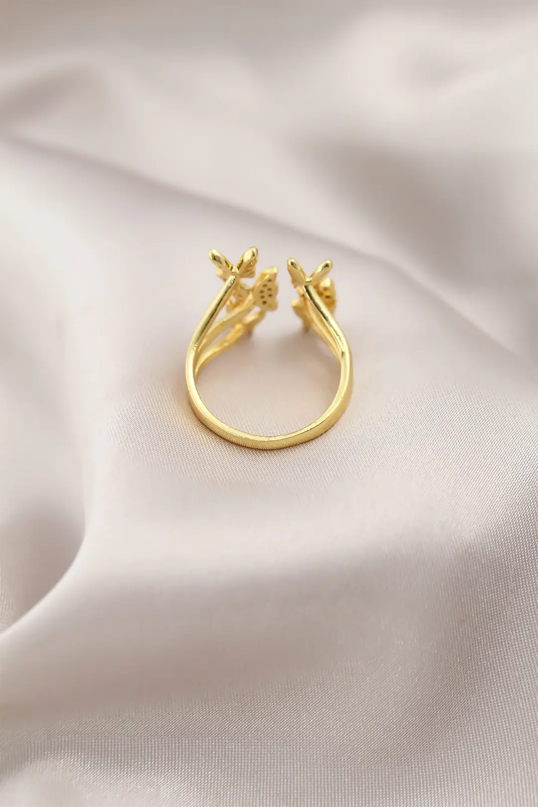 Utterly Good Kadın Yüzük Gold Renk Metal Kelebek Model Şık Tasarım