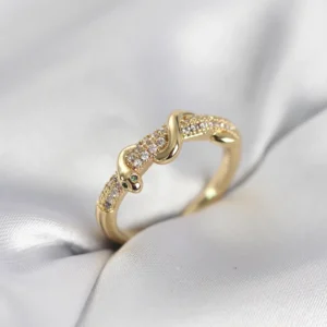 Utterly Good Kadın Yüzük Gold Renk Zirkon Taşlı Sarmal Yılan Model