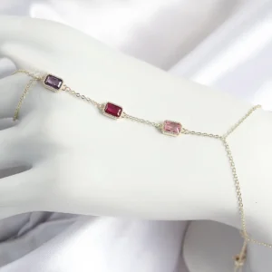 Utterly Good Kadın Şahmeran Kolye Dikdörtgen Model Zirkon Taşlı Gold Renk