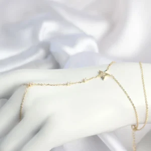 Utterly Good Kadın Şahmeran Kolye Gold Renk Yıldız Model Zirkon Taşlı