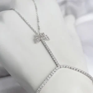 Utterly Good Kelebek Model Şahmeran Kolye Gümüş Kaplama Zirkon Taşlı