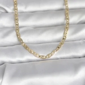 Utterly Good Kolye Kadın 14K Gold Renk Lazer Kesim Zincirli 60 cm