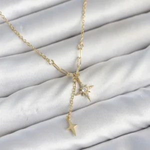 Utterly Good Kutup Yıldızı Kolye Gold Zirkon Taşlı Minimal Kadın Kolye