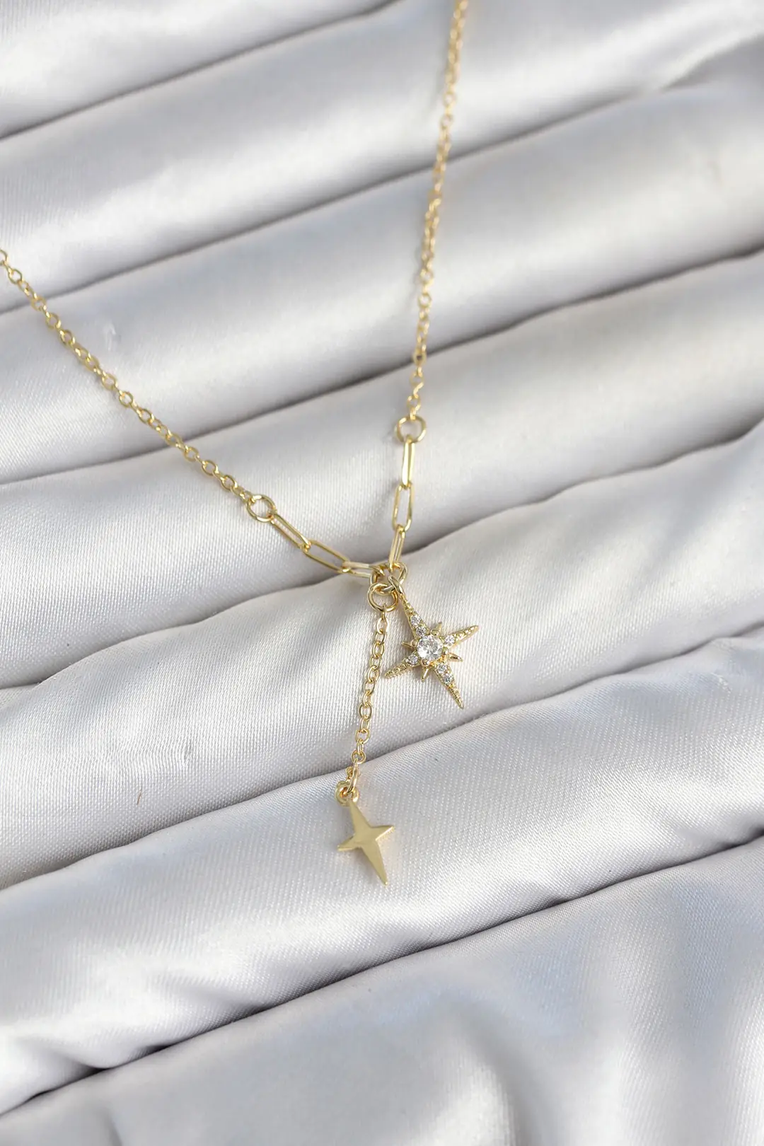 Utterly Good Kutup Yıldızı Kolye Gold Zirkon Taşlı Minimal Kadın Kolye