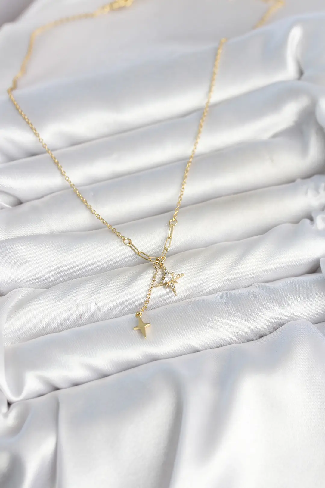 Utterly Good Kutup Yıldızı Kolye Gold Zirkon Taşlı Minimal Kadın Kolye