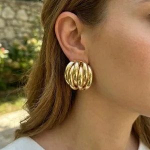 Utterly Good Pirinç Gold Renk Vintage Kadın Küpe