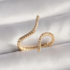 Utterly Good Pirinç Gold Renk Zirkon Taşlı Kadın Yüzük