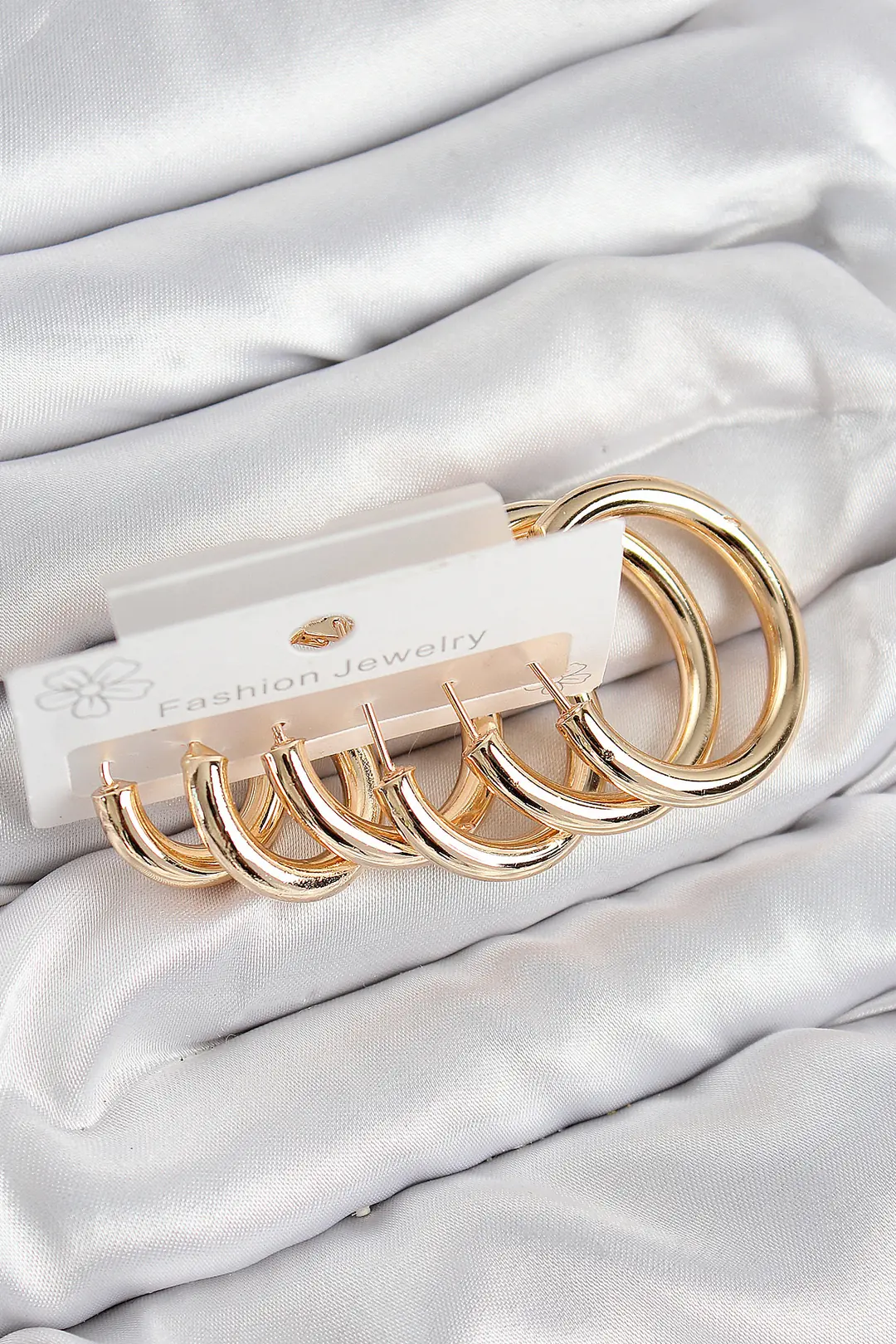 Utterly Good Pirinç Halka Model Gold Renk Kadın Set Küpe