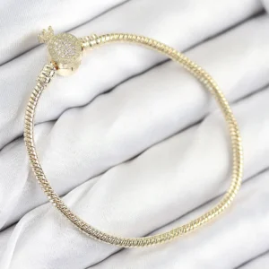 Utterly Good Pirinç Taç Model Zirkon Taşlı Gold Kadın Bileklik