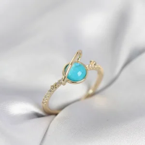Utterly Good Satürn Model Zirkon Taşlı Gold Kaplama Kadın Yüzük