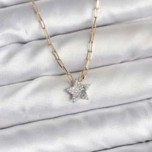 Utterly Good Zirkon Taşlı Yıldız Kolye Gold Renk Pirinç Zincir Minimal Kadın