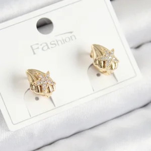 Utterly Good Zirkon Taşlı Yıldız Model Gold Renk Çocuk Küpe