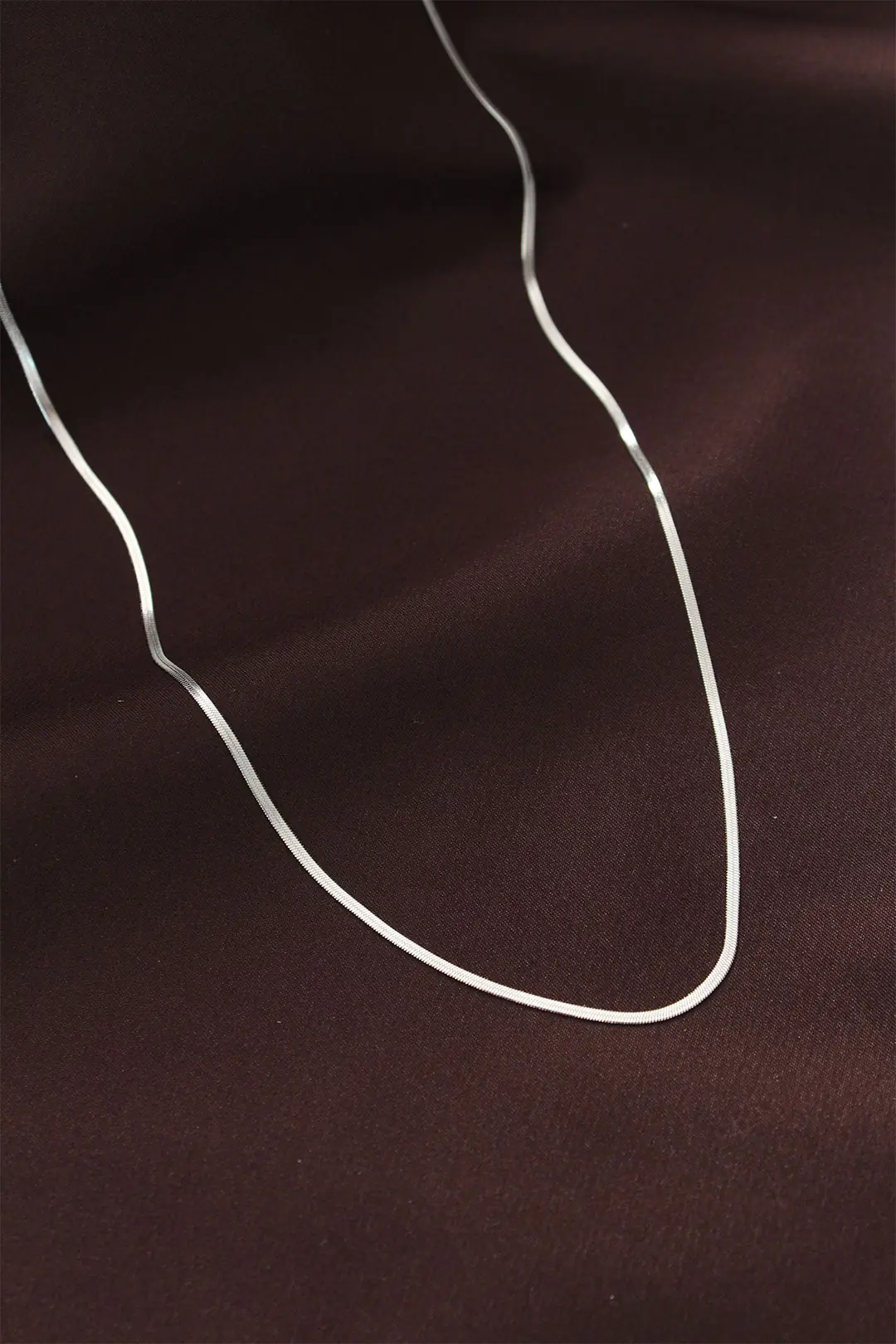 Utterly Good Çelik Gümüş Renk İnce İtalyan Zincir Kolye 60 cm