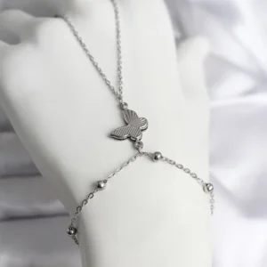 Utterly Good Şahmeran Kolye 316L Çelik Kelebek Model Gümüş Kaplama