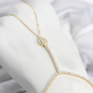 Utterly Good Şahmeran Kolye Gold Renk Zirkon Taşlı Damla Model
