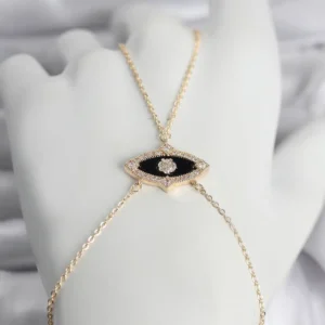Utterly Good Şahmeran Kolye Göz Model Zirkon Taşlı Gold Renk Altın Kaplama