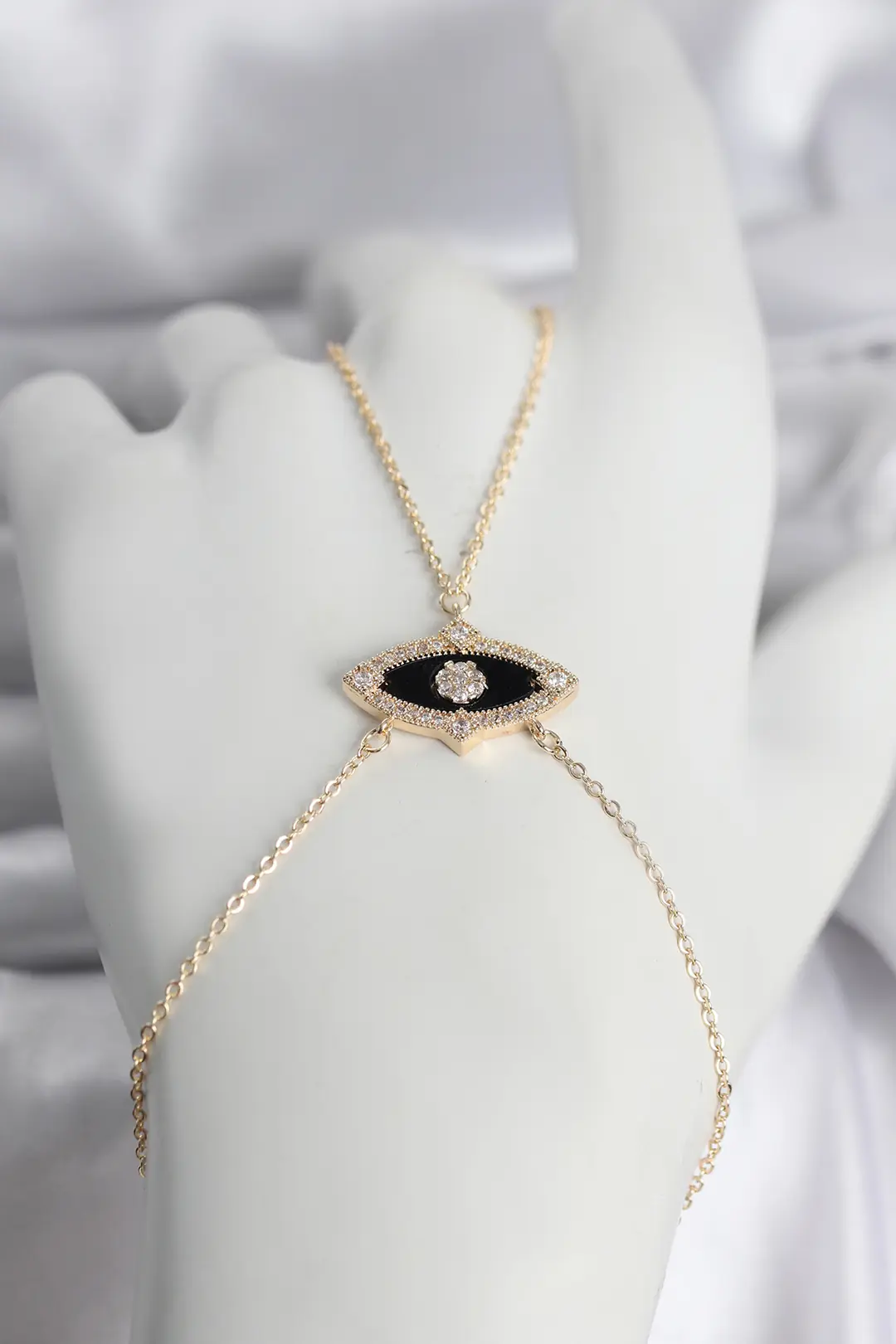 Utterly Good Şahmeran Kolye Göz Model Zirkon Taşlı Gold Renk Altın Kaplama