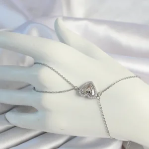 Utterly Good Şahmeran Kolye Kalp Figürlü Zirkon Taşlı 316L Çelik Gümüş Renk