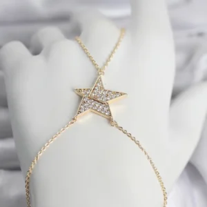 Utterly Good Şahmeran Kolye Yıldız Model Zirkon Taşlı Altın Kaplama