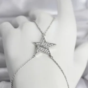 Utterly Good Şahmeran Kolye Yıldız Model Zirkon Taşlı Gümüş Kaplama