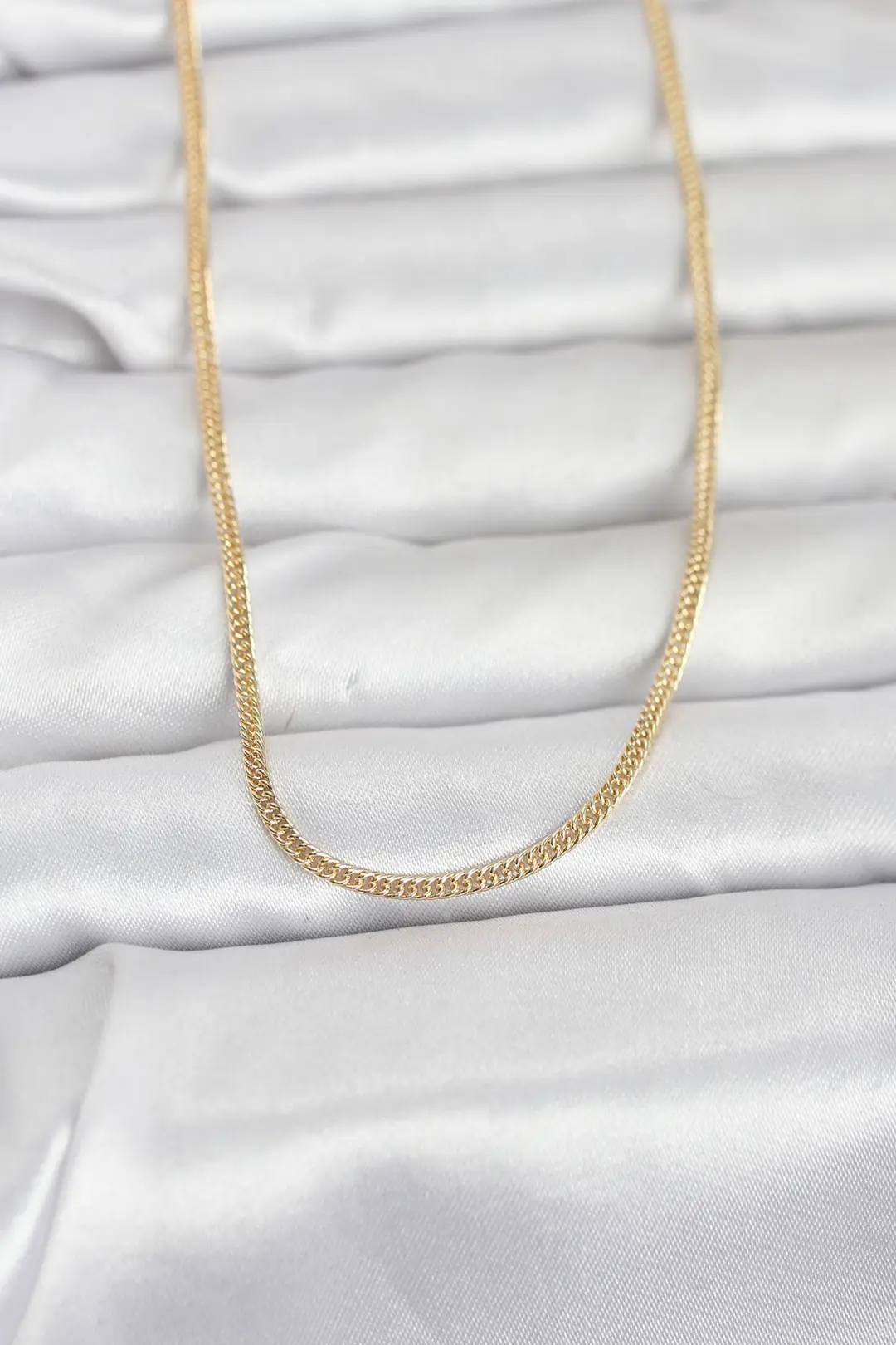 Utterly Good 14K Gold Kaplama Dolgun Zincir Kadın Kolye 60 cm