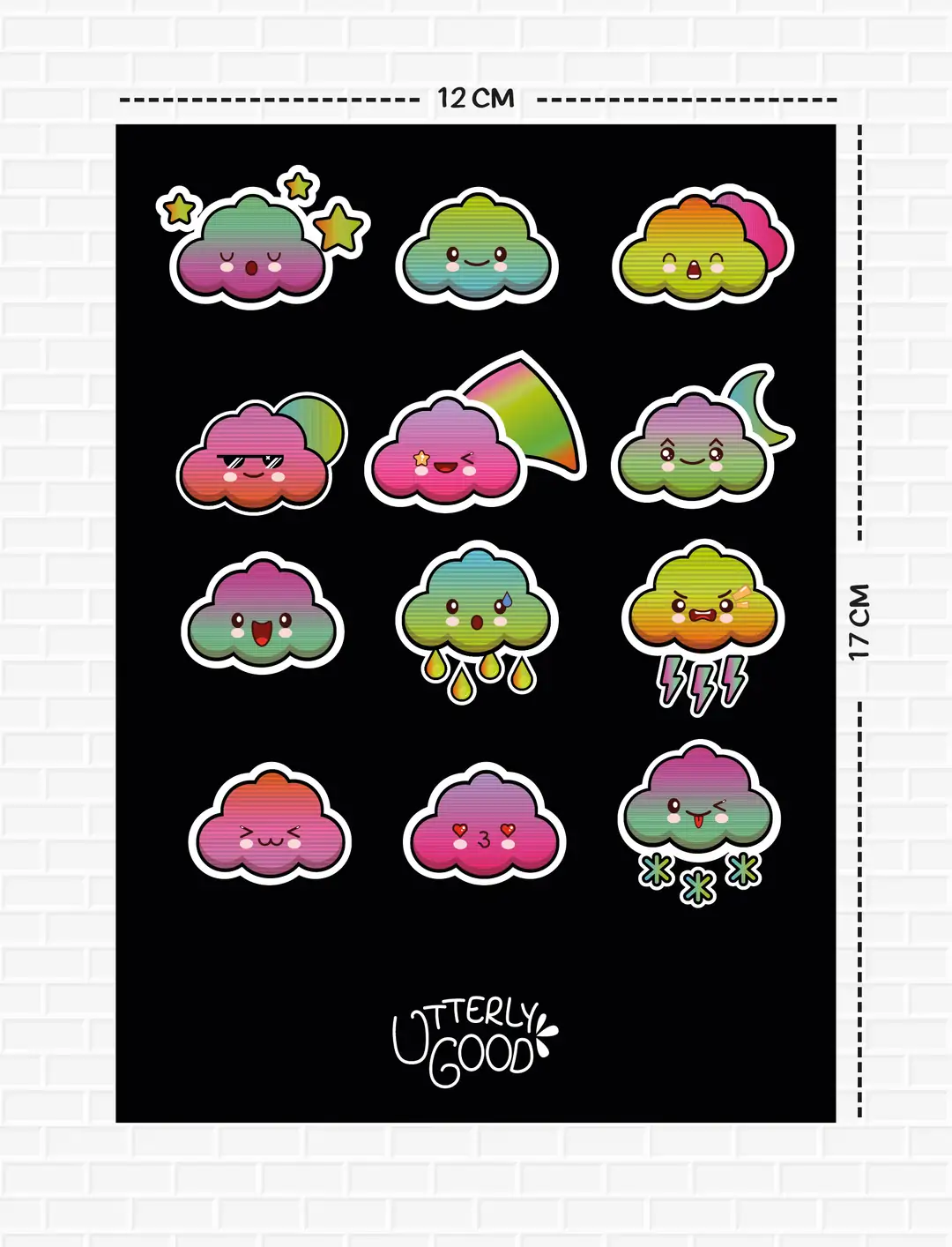 Bulut Temalı 5'li Sticker