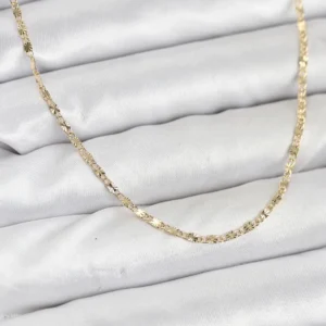 Utterly Good 14K Gold Kaplama Lazer İnce Zincirli Kadın Kolye