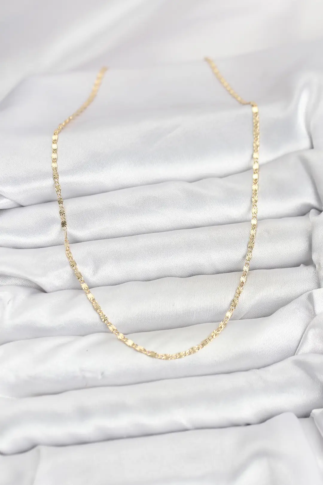 Utterly Good 14K Gold Kaplama Lazer İnce Zincirli Kadın Kolye