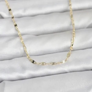 Utterly Good 14K Gold Kaplama Yassı Gemici Zincir Kolye 60 cm
