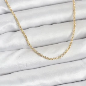 Utterly Good 14K Gold Renk Halka Model 60 cm Kadın Kolye